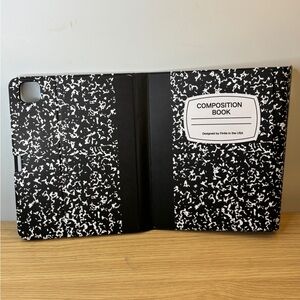 Fintie Black and White Composition Book iPad Case Excellent Condition!